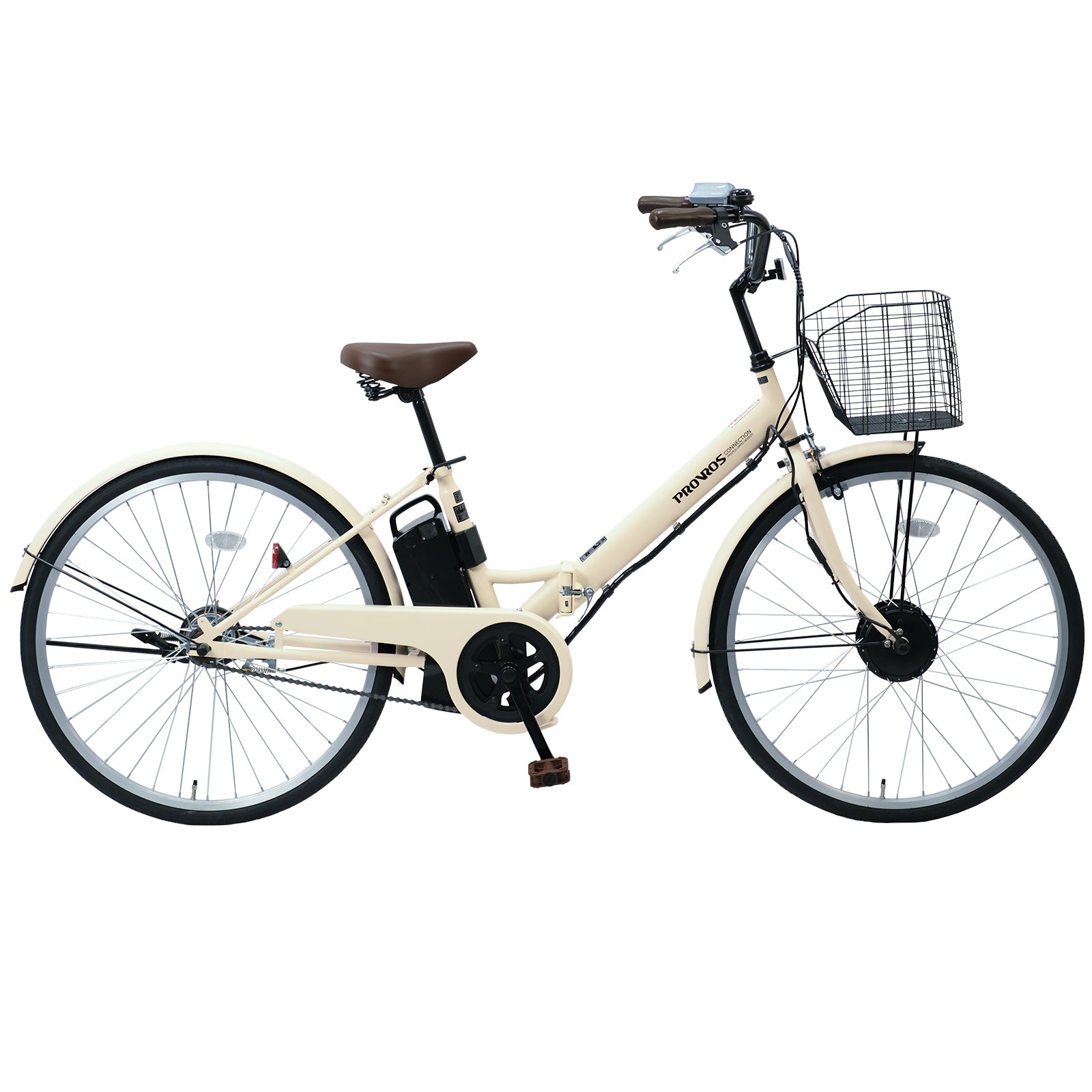 PROVOS 電動アシスト自転車 アイボリー 20インチ PROVROS（プロブロス） 電動自転車 折りたたみ 電動アシスト自転車 20