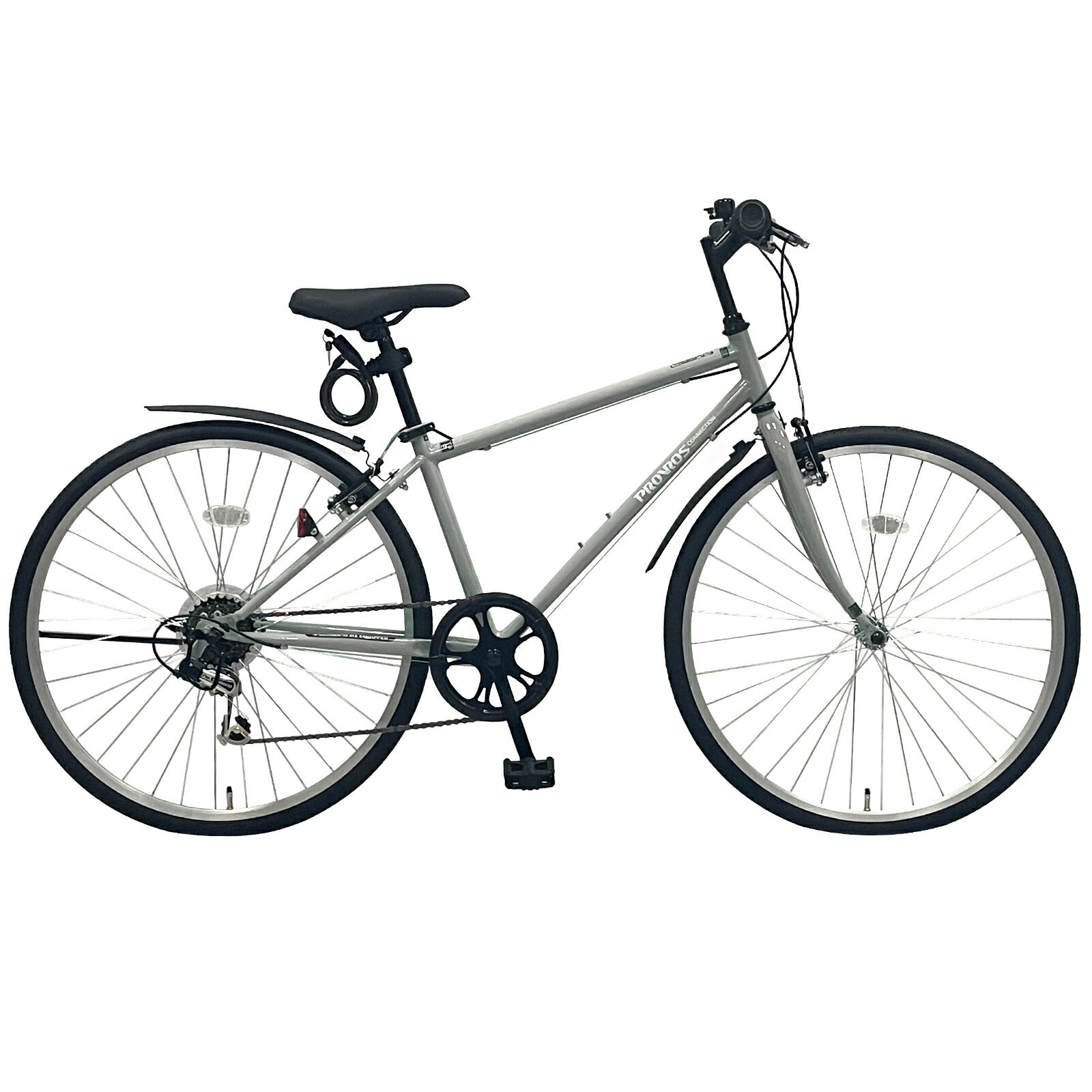 ★箱割品★今日特価26インチクロスバイク 自転車 スチール製 6段変速 ホワイト Streamline ストリームライン 26インチ クロスバイク 自転車
