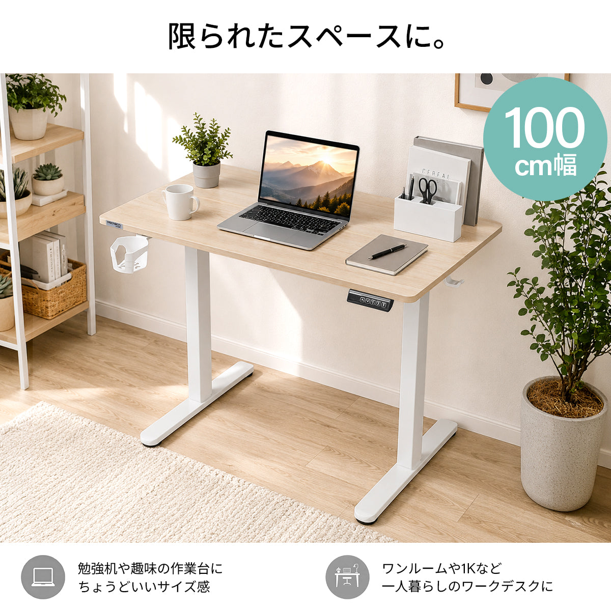 電動昇降デスク 幅100/120/140cm PHDSK