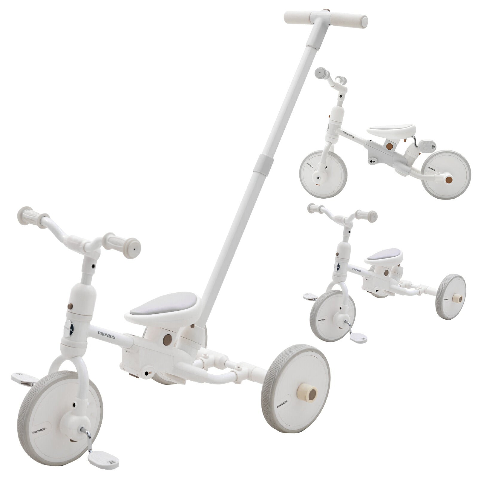 PROVROS 三輪車 二輪車 手押し棒 3in1 キッズバイク 足けりバイク