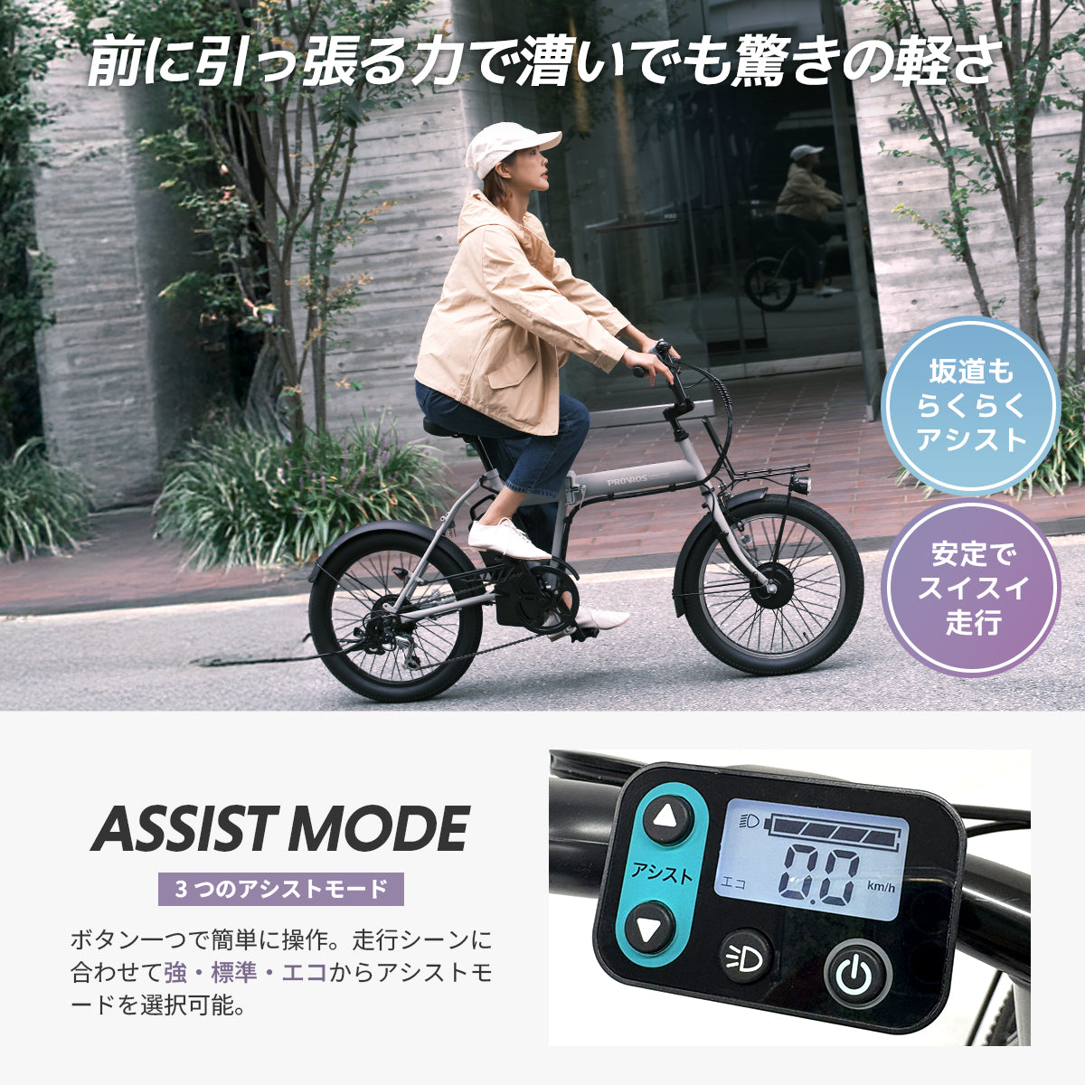 PLADO 電動アシスト自転車 20インチ P-M206Epro