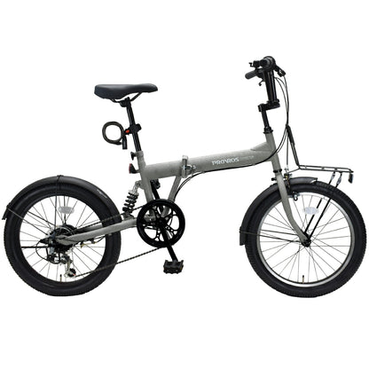 サスペンション付き折りたたみ自転車 20インチ P-S206