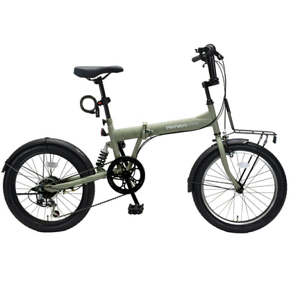 サスペンション付き折りたたみ自転車 20インチ P-S206
