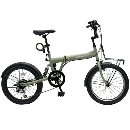 サスペンション付き折りたたみ自転車 20インチ P-S206