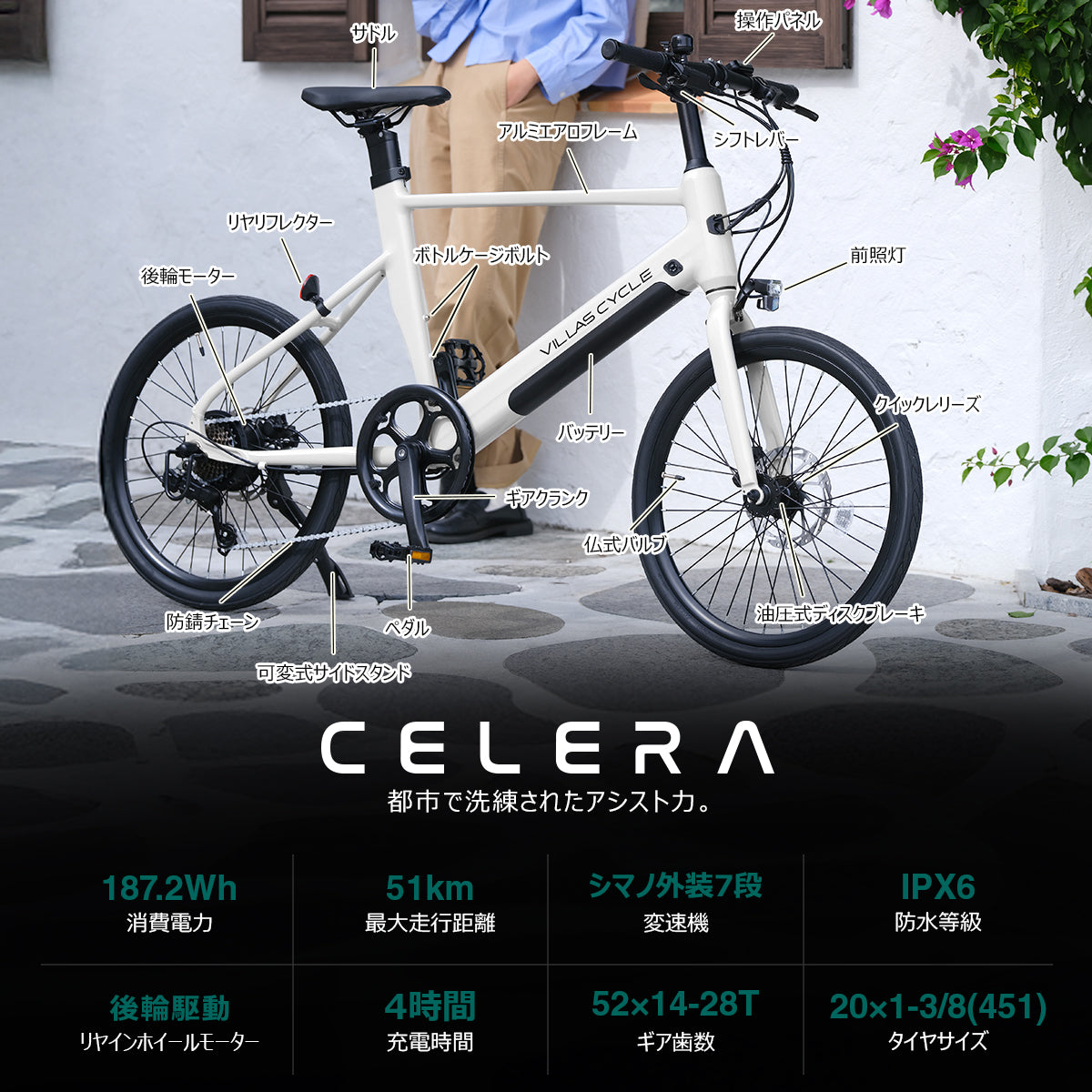 CELERA セレラ 電動アシスト自転車20インチ V1